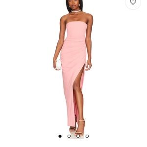 Lovers + Friends Strapless Pink Gown